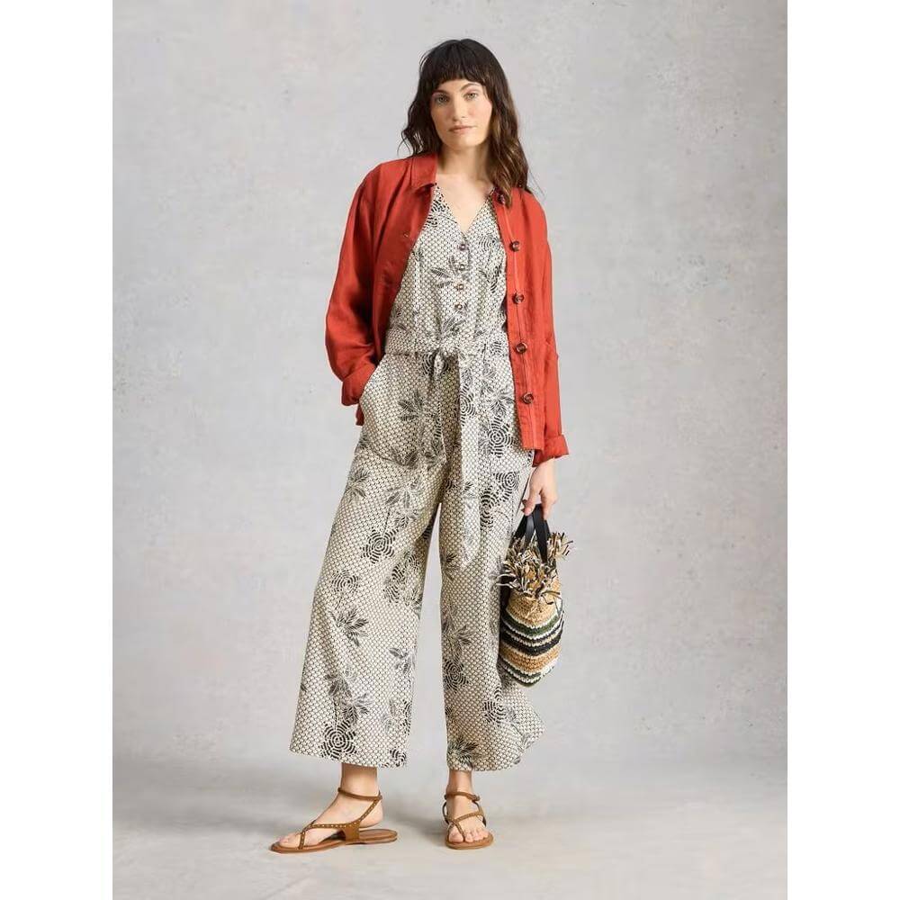 White Stuff Betty Linen Jumpsuit
